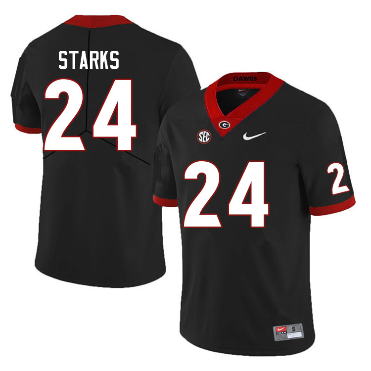 Men #24 Malaki Starks Georgia Bulldogs College Football Jerseys Sale-Black Anniversary